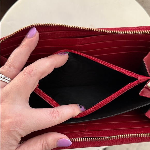 Yves Saint Laurent Red Wallet - Picture 8 of 9